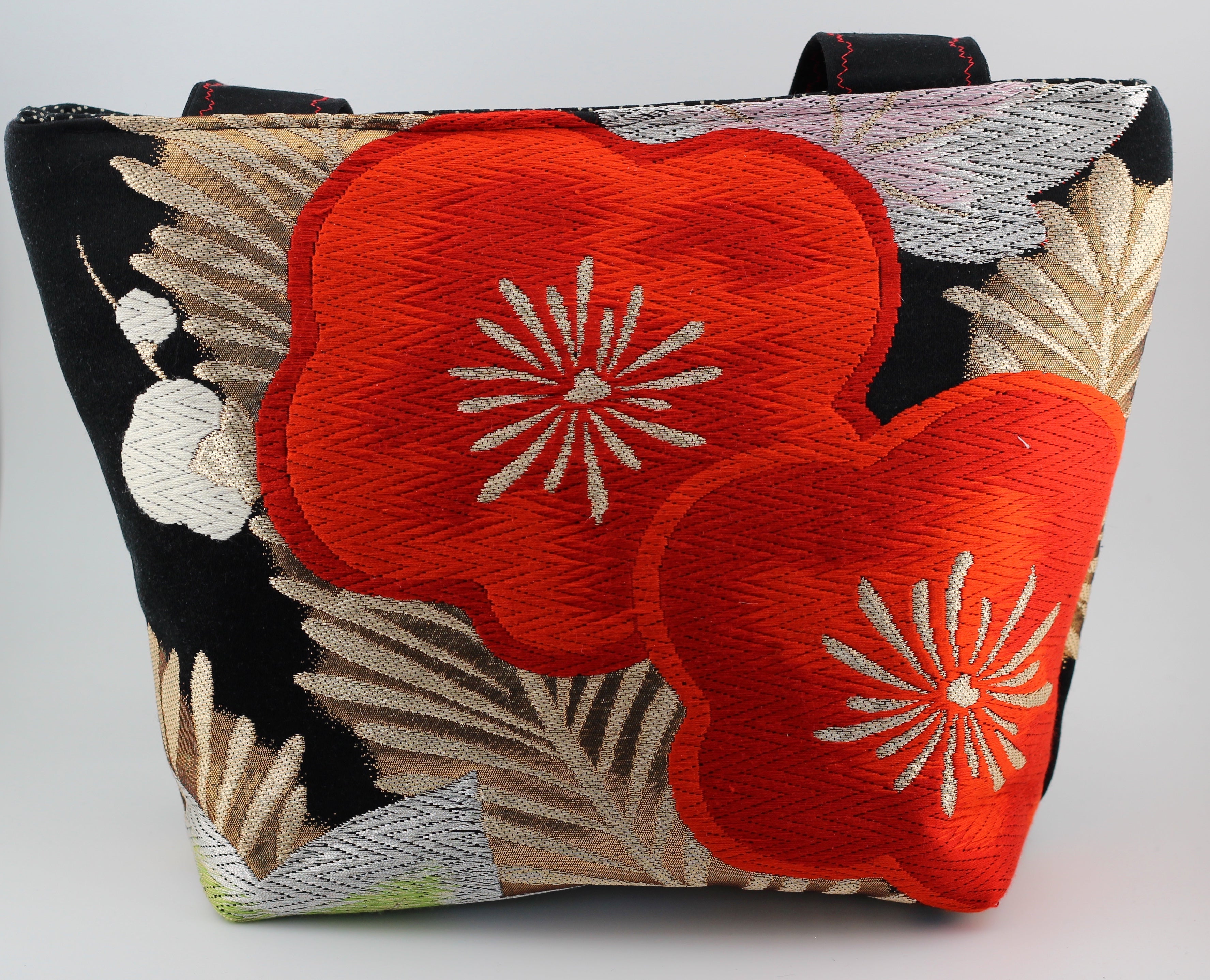 Vintage obi tote bag - blossom and maple