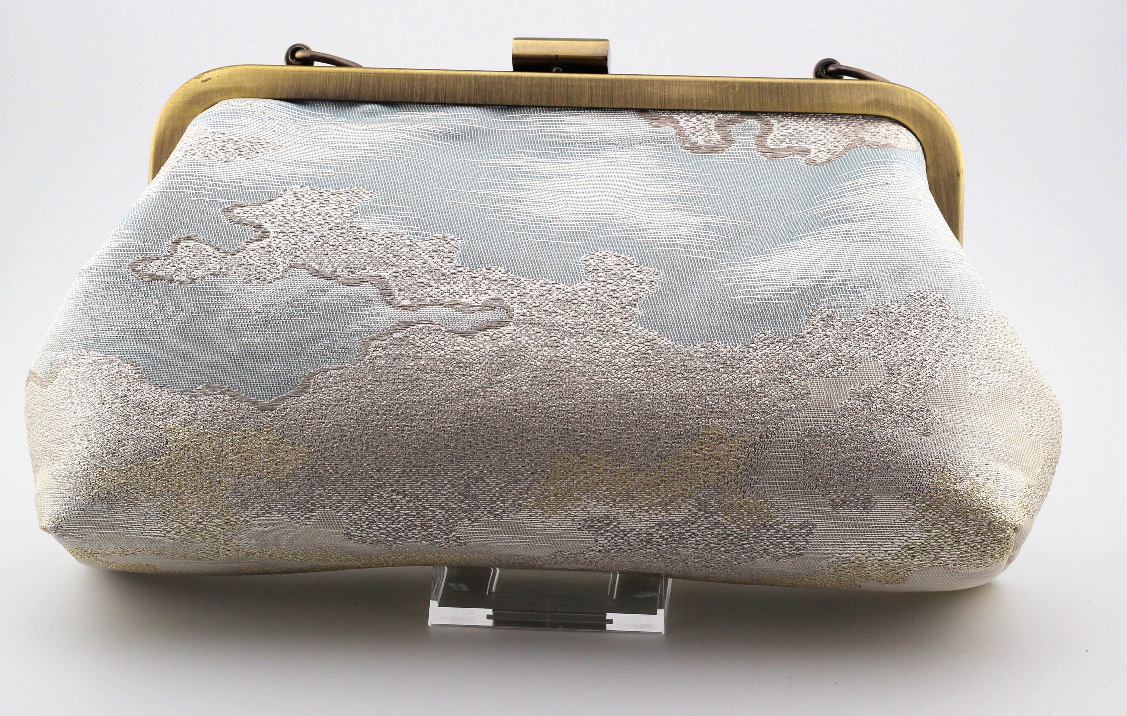 Vintage obi clutch - cloudy sky