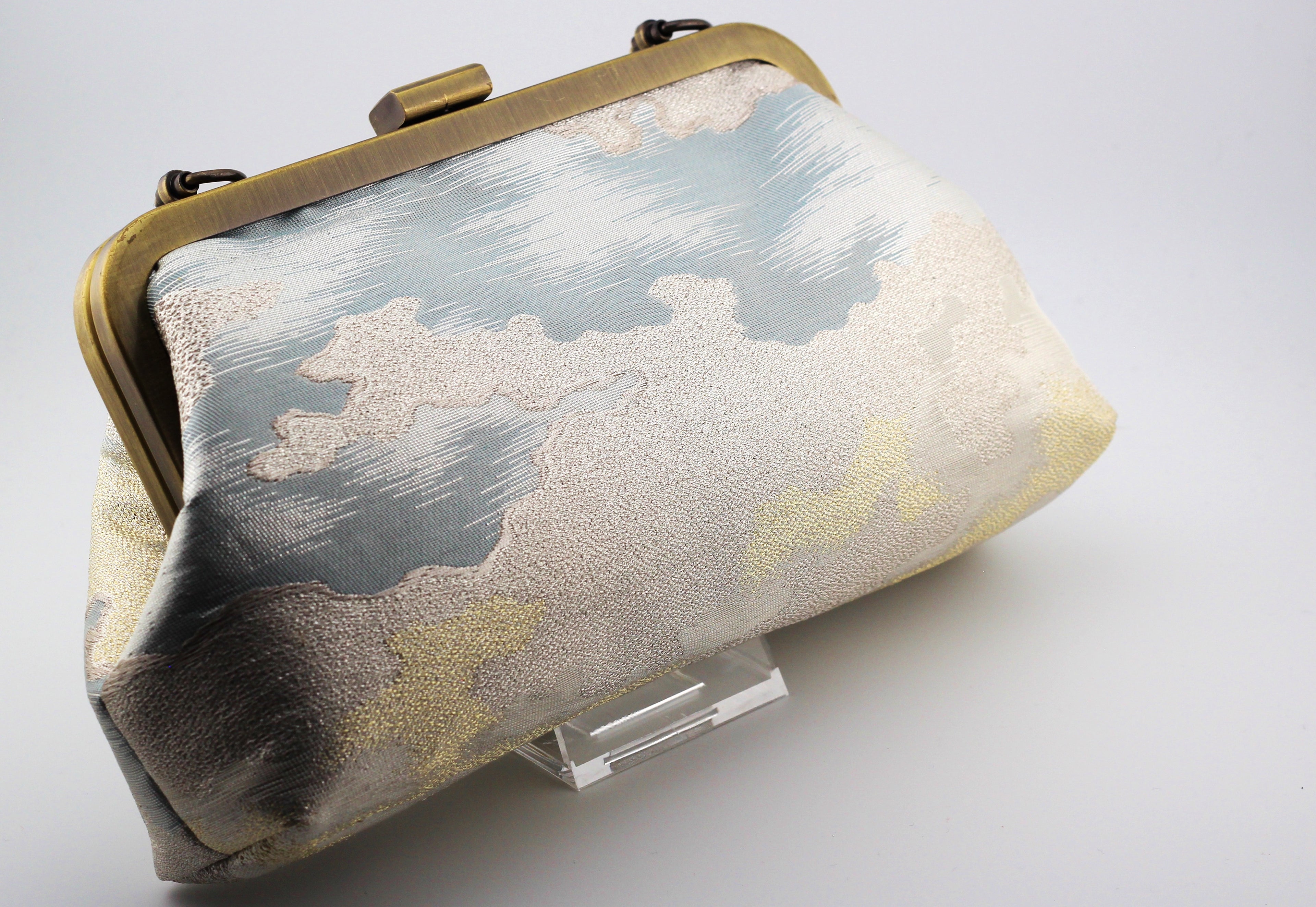 Vintage obi clutch - cloudy sky