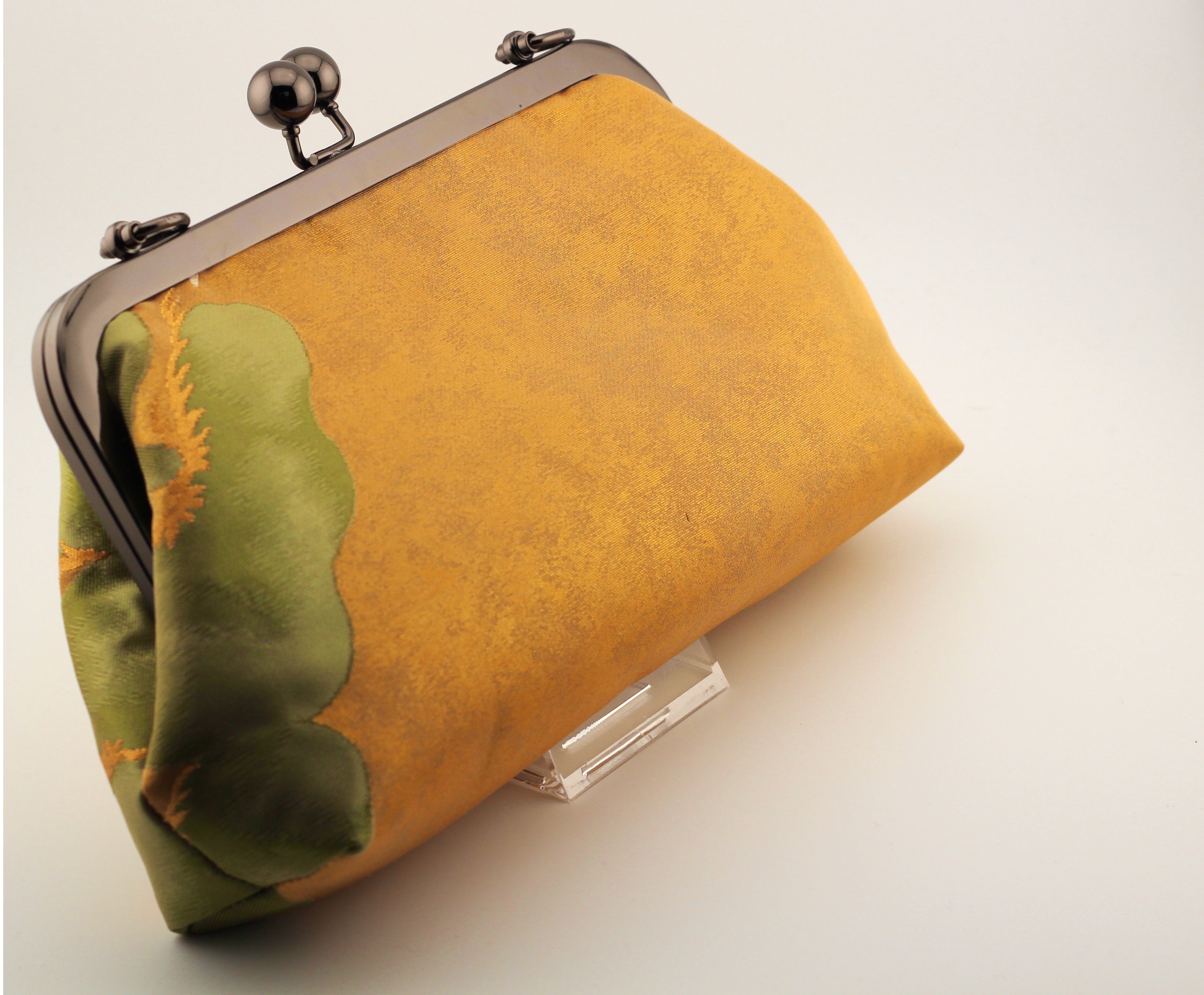 Vintage obi clutch - golden crane