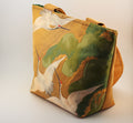 Vintage obi tote bag - golden cranes